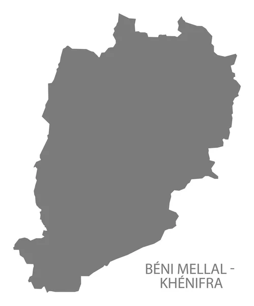 Beni Mellal - Khenifra Marruecos Mapa gris — Vector de stock