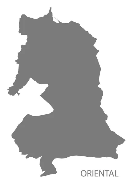 Marocco orientale Mappa grey — Vettoriale Stock