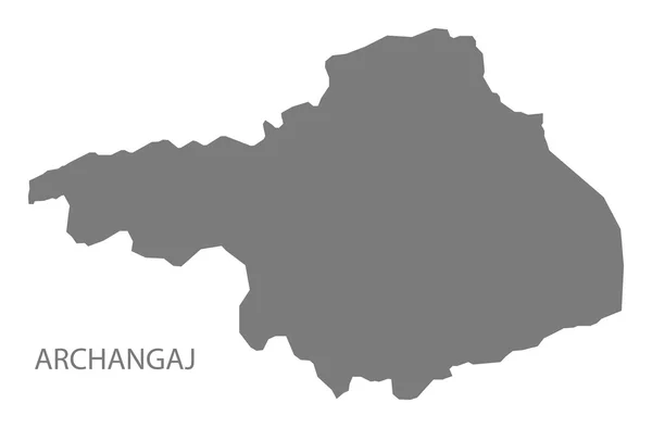 Archangaj Mongólia mapa cinza —  Vetores de Stock