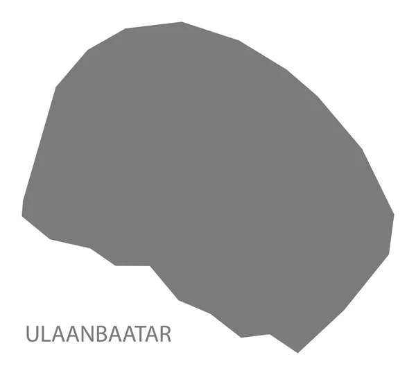 Ulaanbaatar Mongolia Mappa grigio — Vettoriale Stock