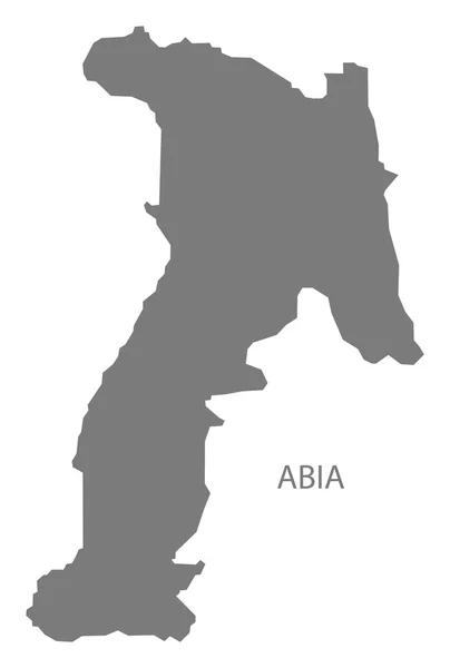 Abia Nigeria Mapa gris — Vector de stock
