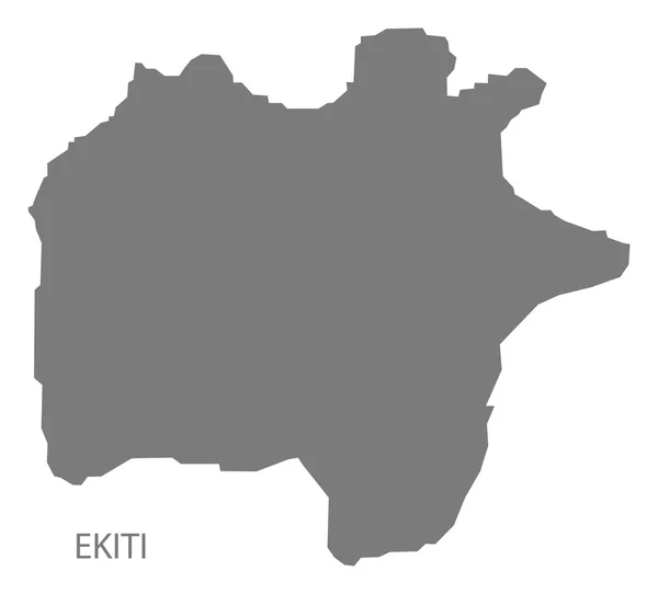 Ekiti Nigéria mapa cinza — Vetor de Stock