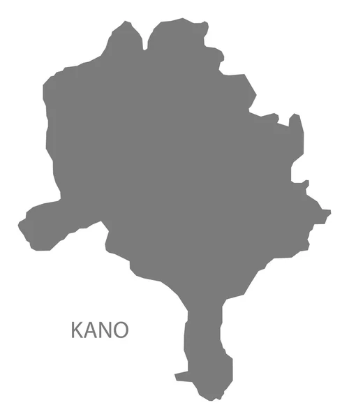 Kano Nigeria Map grey — Stockový vektor