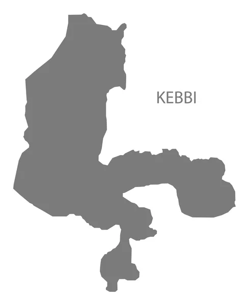 Kebbi Nigeria Map grey — Stockový vektor