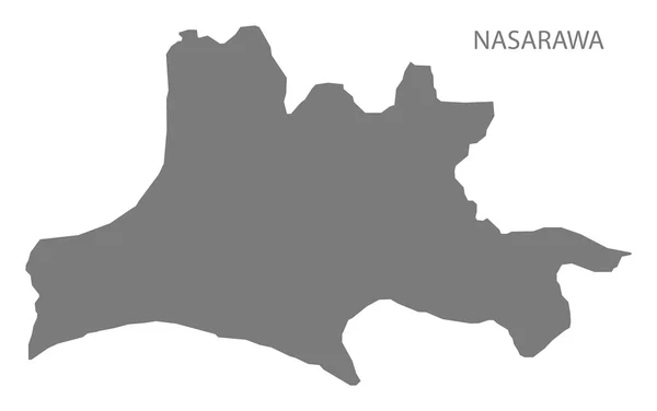 Nasarawa Nigeria Map Grey — стоковый вектор