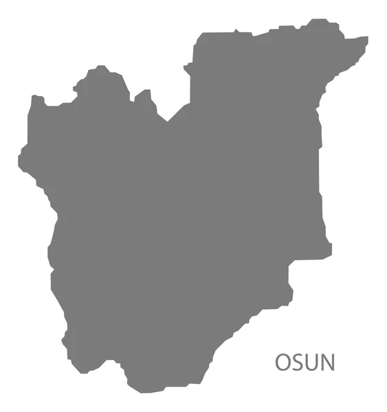 Osun nigeria karte grau — Stockvektor