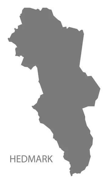 Hedmark Noruega Mapa gris — Vector de stock