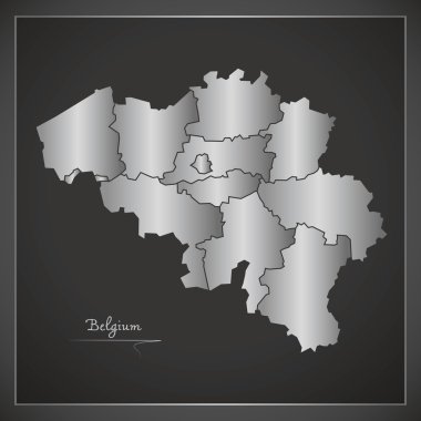 Belçika harita sanat siyah beyaz resim