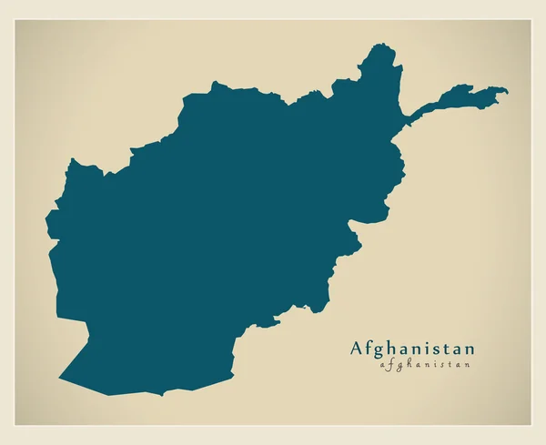 Mappa moderna - Afghanistan AF — Vettoriale Stock
