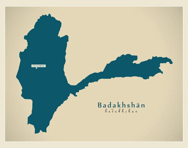 Nowoczesne-Mapa - Badakhshan Af — Wektor stockowy