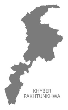 Hayber Pakhtunkhwa Pakistan harita gri