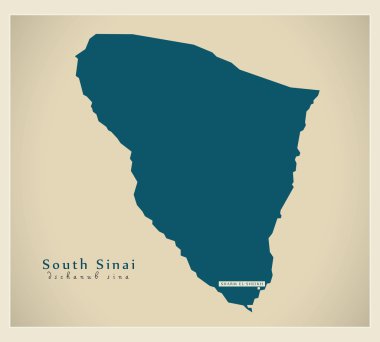 Modern harita - South Sinai'deki / Örneğin