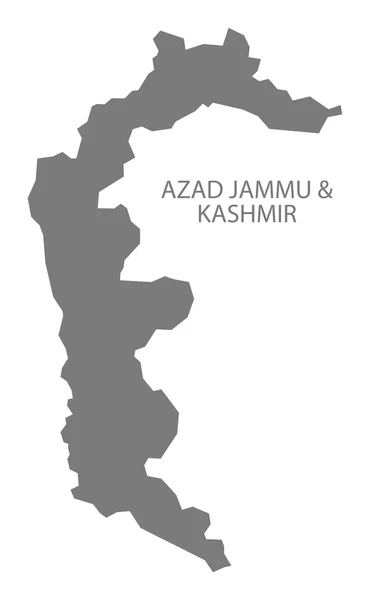 Azad Jammu & Kašmíru Pákistánu mapu šedá — Stockový vektor