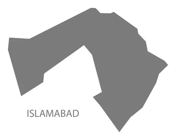 Islamabad Pakistan Mappa grey — Vettoriale Stock