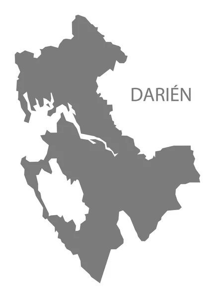 Darien Panamá Mapa gris — Vector de stock