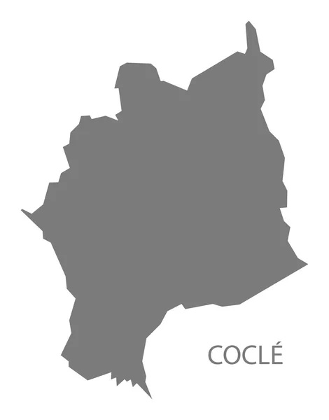 Cocle Panama Map grey — Stock Vector