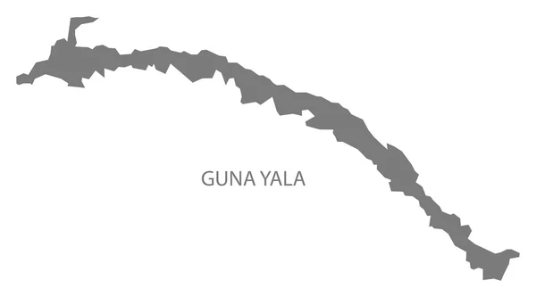 Guna Yala Panamá Mapa gris — Vector de stock