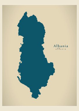 Modern harita - Arnavutluk Al