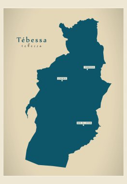 Modern harita - Tebessa Dz