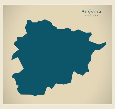 Modern harita - Andorra reklam