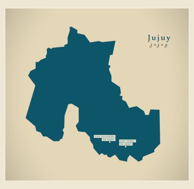 Modern Map - Jujuy AR clipart