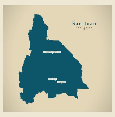Modern harita - San Juan Ar