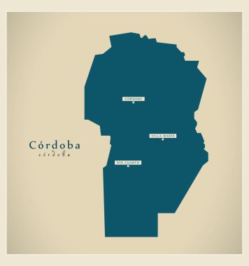 Modern harita - Cordoba Ar