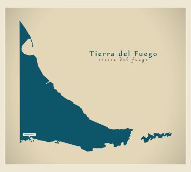 Modern Map - Tierra del Fuego AR clipart