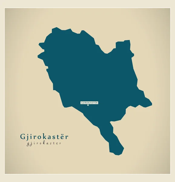 Mappa moderna - Gjirokaster AL — Vettoriale Stock