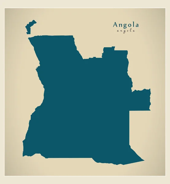 Mapa moderno - Angola AO — Vector de stock