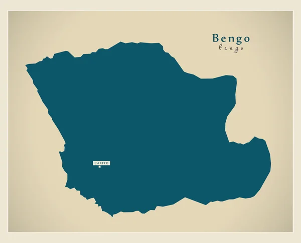 Mapa moderno - Bengo AO — Vector de stock