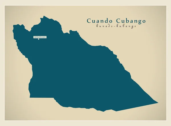 Modern Map - Cuando Cubango AO — Wektor stockowy