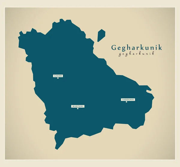 Mapa moderno - Gegharkunik AM — Vector de stock