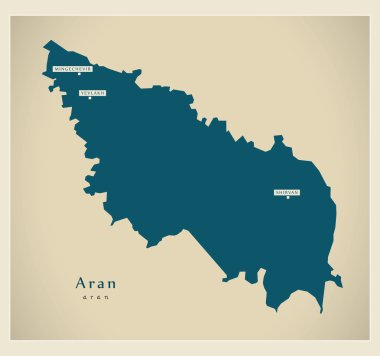 Modern harita - Aran Az