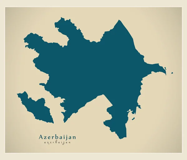 Mapa moderno - Azerbaiyán AZ — Vector de stock