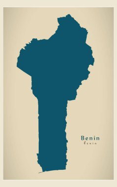 Modern harita - Benin Bj