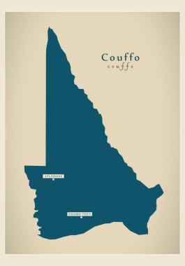 Modern harita - Couffo Bj