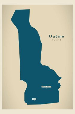 Modern harita - Oueme Bj