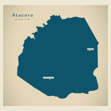 Modern harita - Atacora Bj