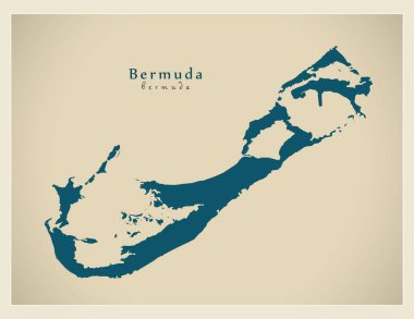 Modern harita - Bermuda Bm