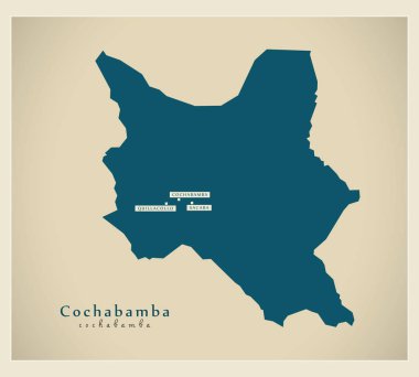 Modern harita - Cochabamba Bo