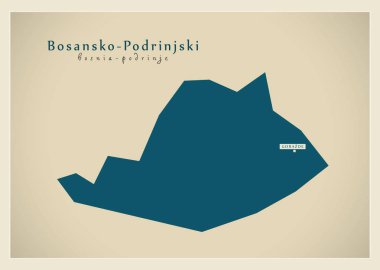 Modern harita - Bosansko Podrinjski Ba