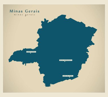Modern harita - Minas Gerais Br