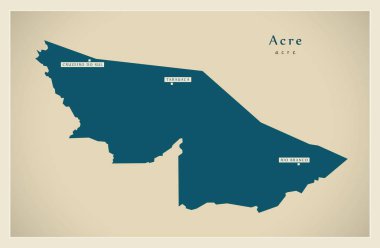 Modern harita - Acre Br