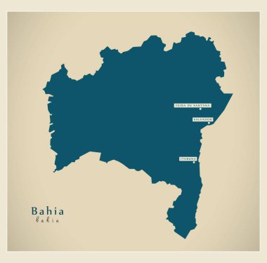 Modern harita - Bahia Br