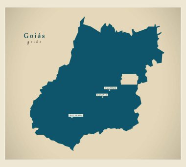 Modern harita - Goias Br