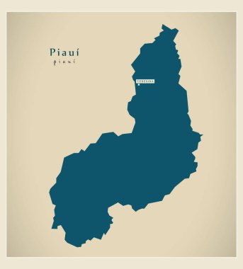 Modern harita - Piaui Br