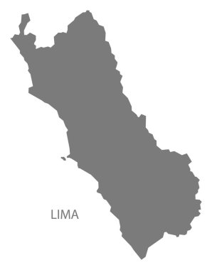 Lima Peru harita gri