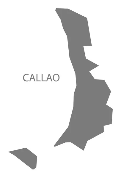 Szürke Callao, Peru Térkép — Stock Vector