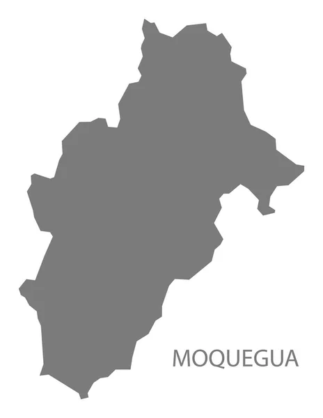 Moquegua Perú Mapa gris — Vector de stock